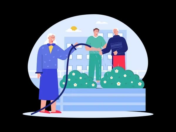 aged-woman-watering-plant-in-nursing-home-illustration-download-svg-png-gif-file-formats--old-lady-growing-plants-pack-healthcare-medical-illustrations-6925097.webp